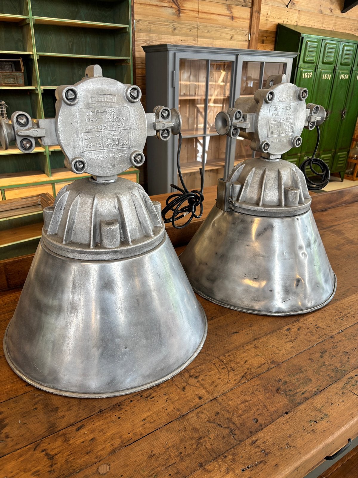 Robuuste lamp, 2 lampen, 2 eetkamerlampen, E27, Industrieel, Ophalen, Gebruikt