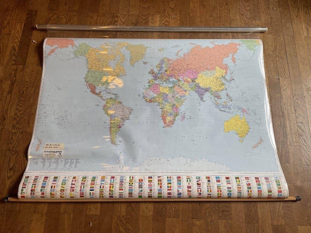 Wereldkaart, Ophalen, Gebruikt, Overige stijlen, 132 cm