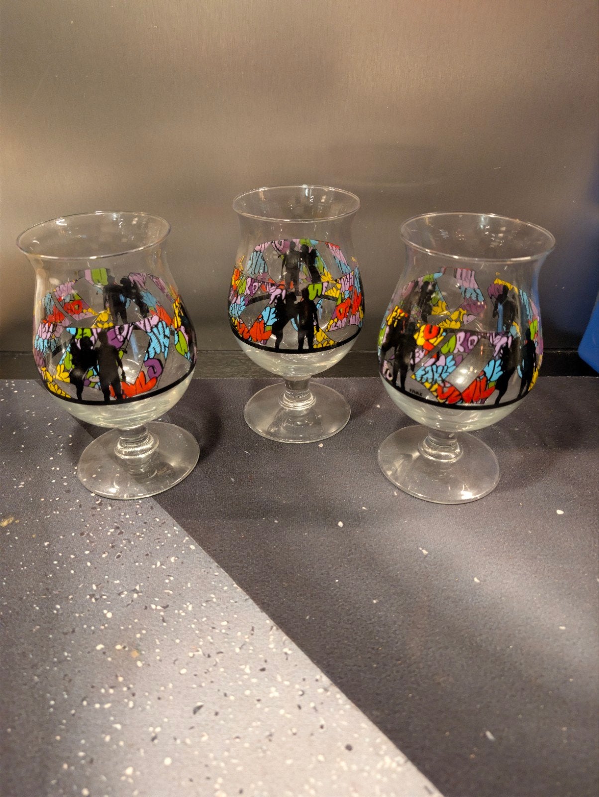Duvel Collection bierglas 3 stuks - FAKE graffiti limited ed, Ophalen of Verzenden, Zo goed als nieuw