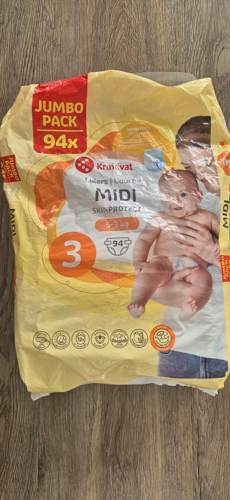 Kruidvat Luiers MIDI Maat 2 (3-6 kg) en maat 3 (5-9 kg), Ophalen, Gebruikt, Jongen of Meisje