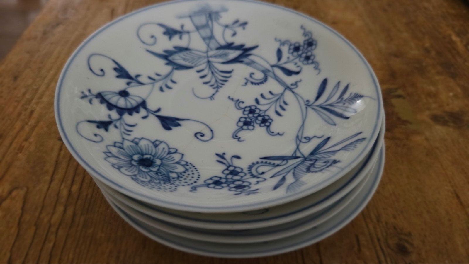 4 Meissen Zwiebelmuster schotels, Ophalen of Verzenden
