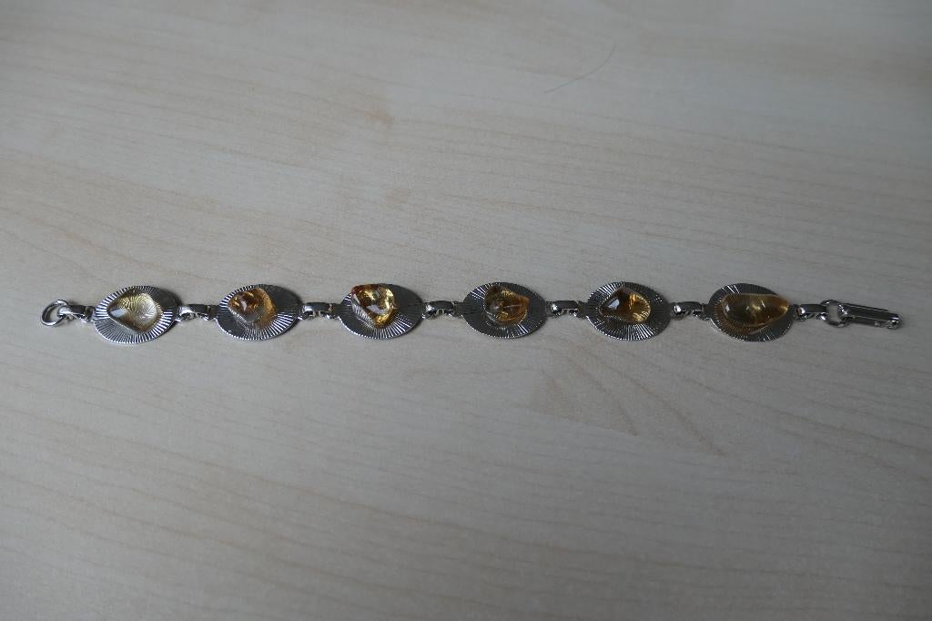 Mooie armband met echte goudtopaas stenen, Ophalen of Verzenden, Nieuw, Overige materialen, Met edelsteen