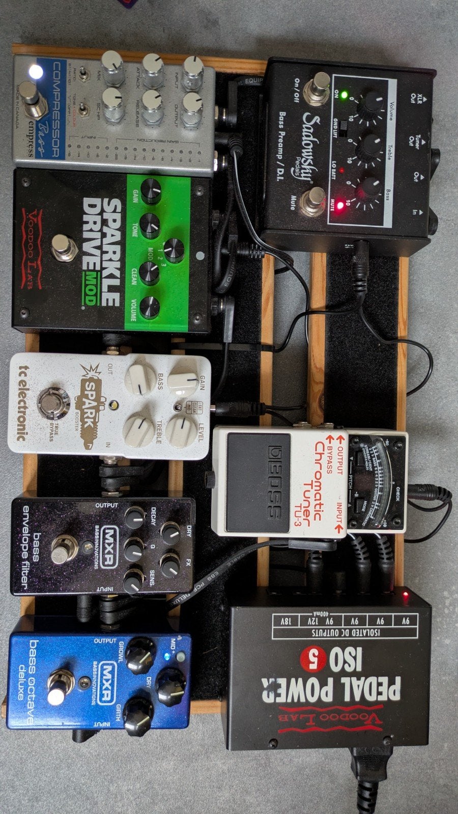 Bass pedalboard MXR, Empress, Voodoo Lab, Sadowsky, Ophalen of Verzenden, Gebruikt, Distortion, Overdrive of Fuzz
