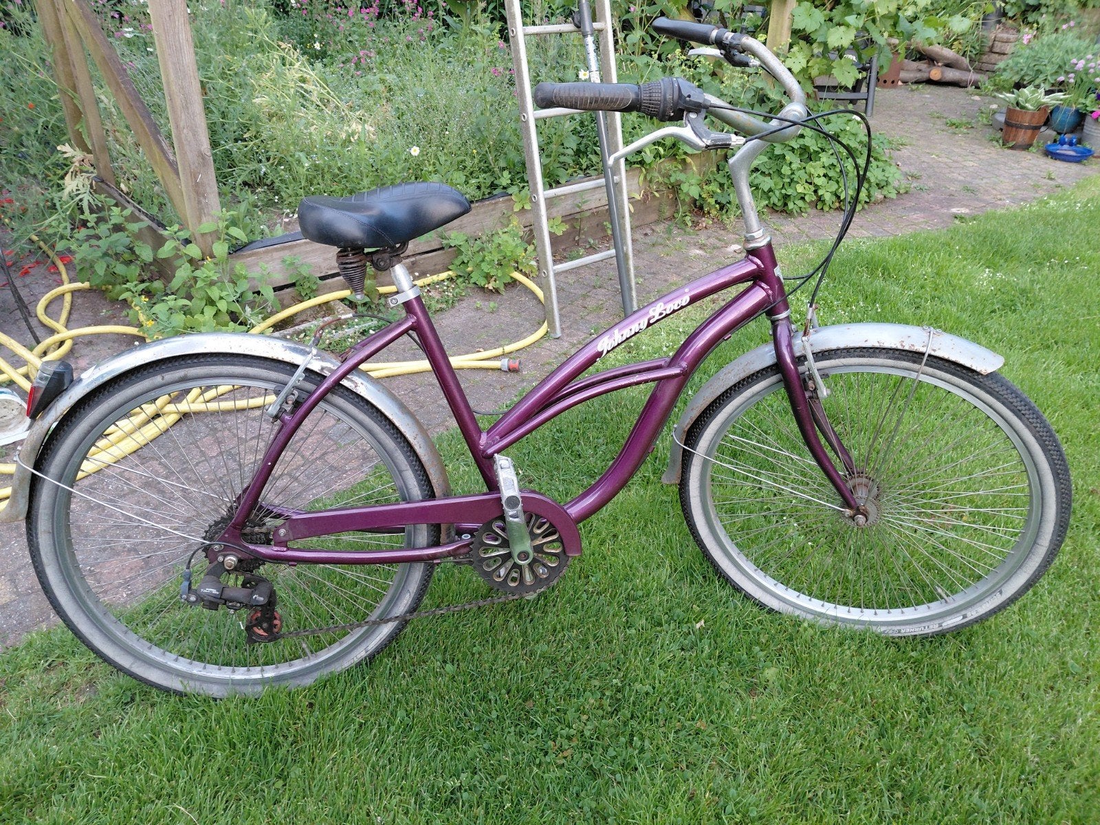 Paarse damesfiets te koop,  originele Johnny Loco., Ophalen of Verzenden, Gebruikt, Overige merken