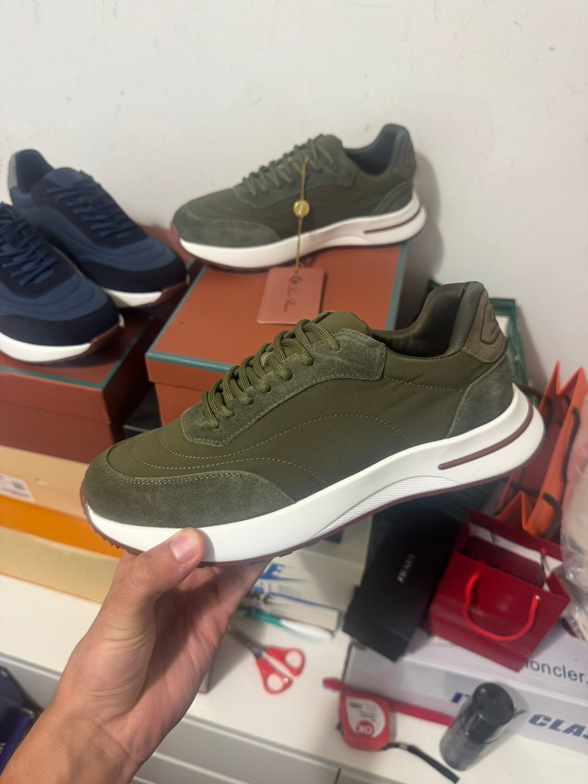 Loro Piana Week End Walk sneaker groen, Ophalen of Verzenden, Nieuw