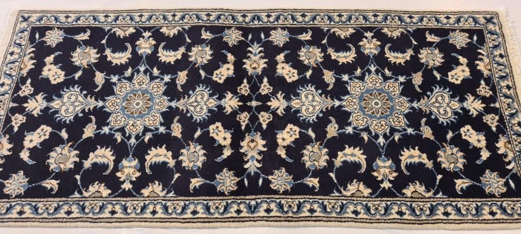 Perzisch tapijt Nain Loper 182 x 82/vloerkleed/korting 40%, Blauw, Www.simatapijten.nl, Nieuw, 150 tot 200 cm