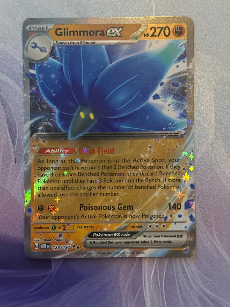 Pokemon glimmora ex 123/197, Ophalen of Verzenden, Nieuw, Losse kaart, Foil