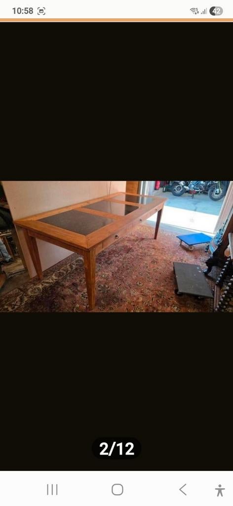 Franse boeren eettafel met arduin platen, Antiek en Kunst, Ophalen