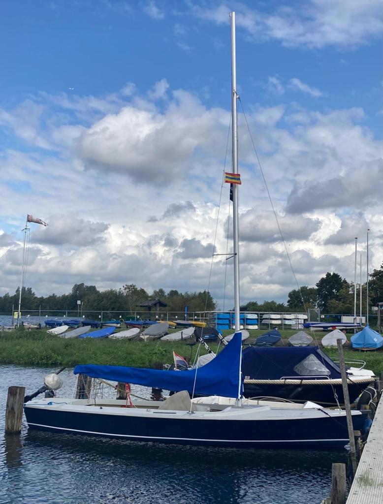 Unieke Holthausen Volksboot 600 met brenderup trailer, Overige merken, Gebruikt, 3 pk, Open zeilboot