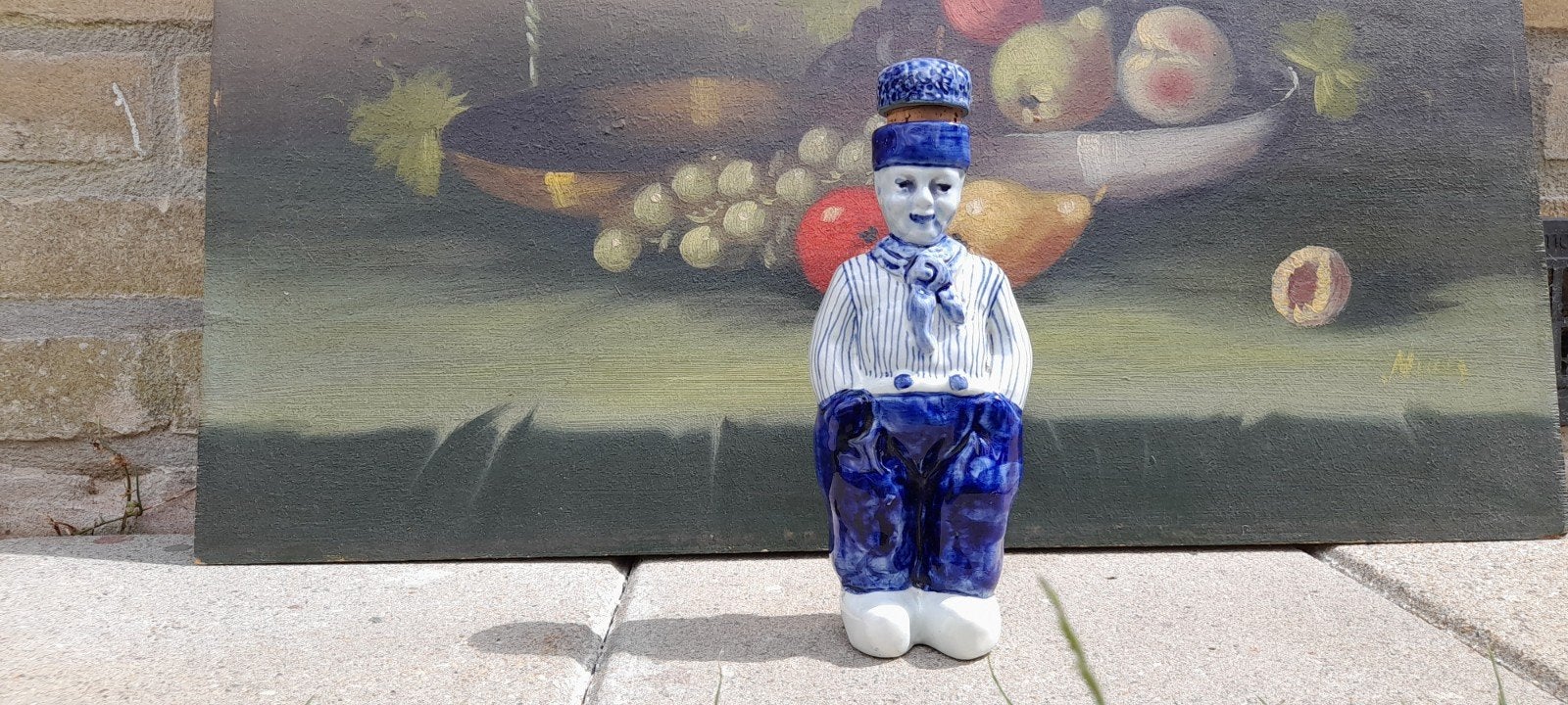Royal Goedewaagen Drakflesje Man in Delfts Blauw, Antiek en Kunst, Ophalen of Verzenden
