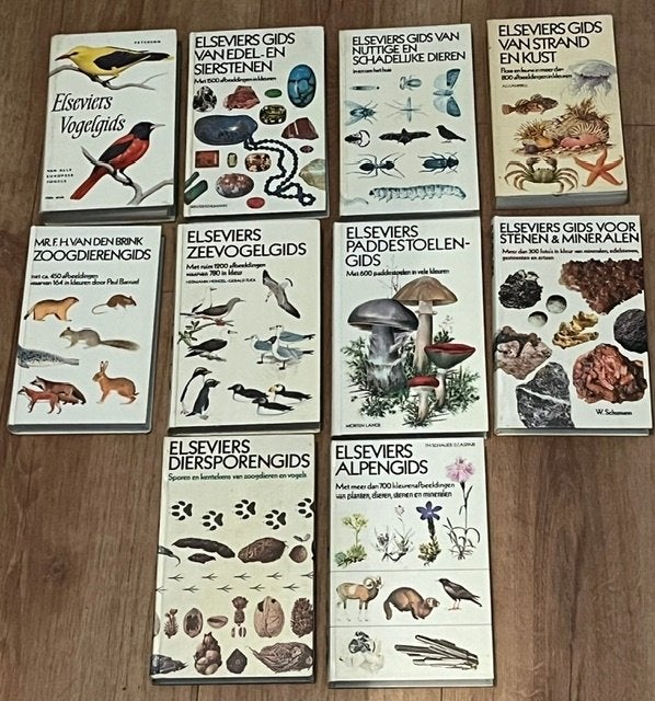 9 x Elseviers Gids: Zoogdieren/Zeevogels/Paddestoelen. etc., Ophalen of Verzenden, Gelezen, Natuur algemeen, Diverse auteurs