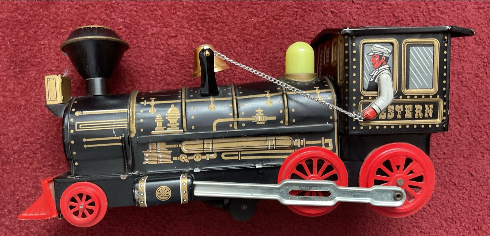 Vintage Blikken Speelgoed Trein met Bel en Stoomfluit, Ophalen of Verzenden, Gebruikt
