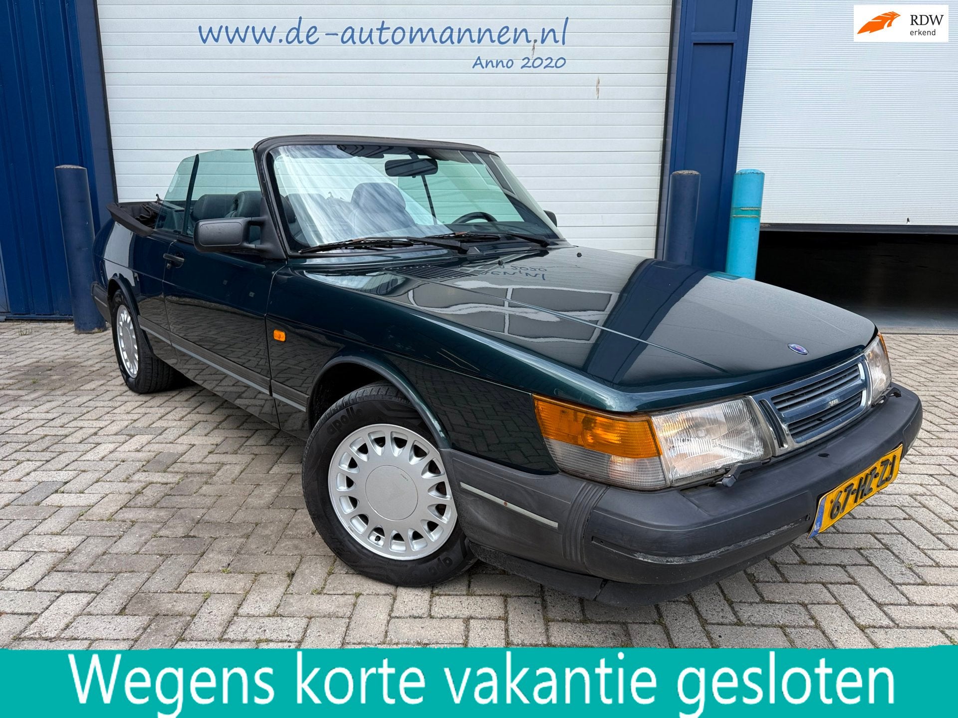 Saab 900 Cabrio 2.0 ep Turbo 140pk / LEER / AIRCO / APK 10-2, Auto's, Voorwielaandrijving, Beige, 4 cilinders, Cabriolet