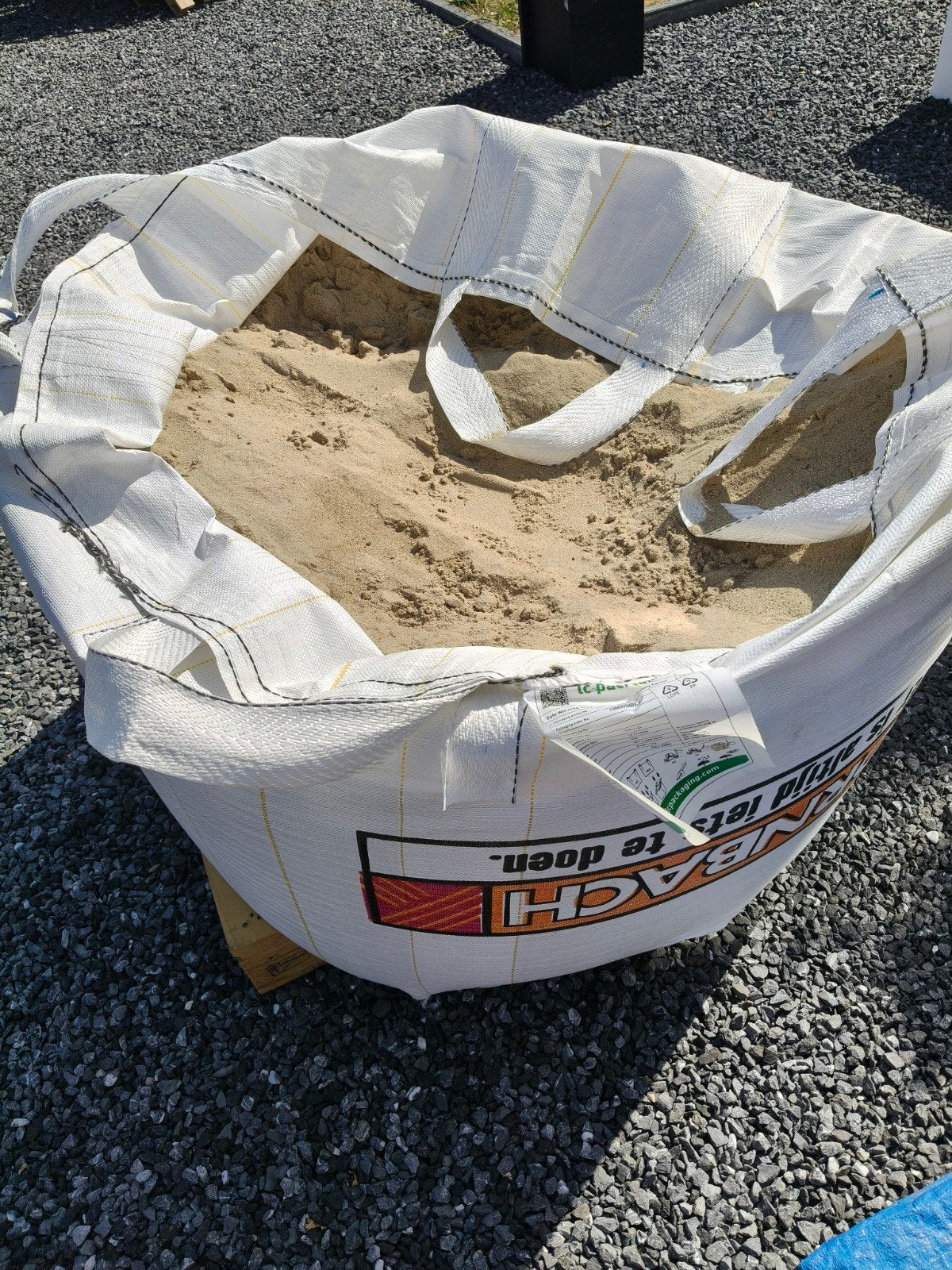 Half kuub zand in big bag, Ophalen, Nieuw, Ophoogzand