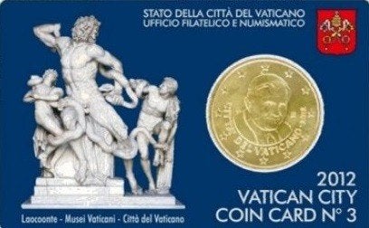 Coincard Vaticaan 2012, Postzegels en Munten, Munten | Europa | Euromunten, Ophalen of Verzenden, Vaticaanstad, 50 cent, Setje