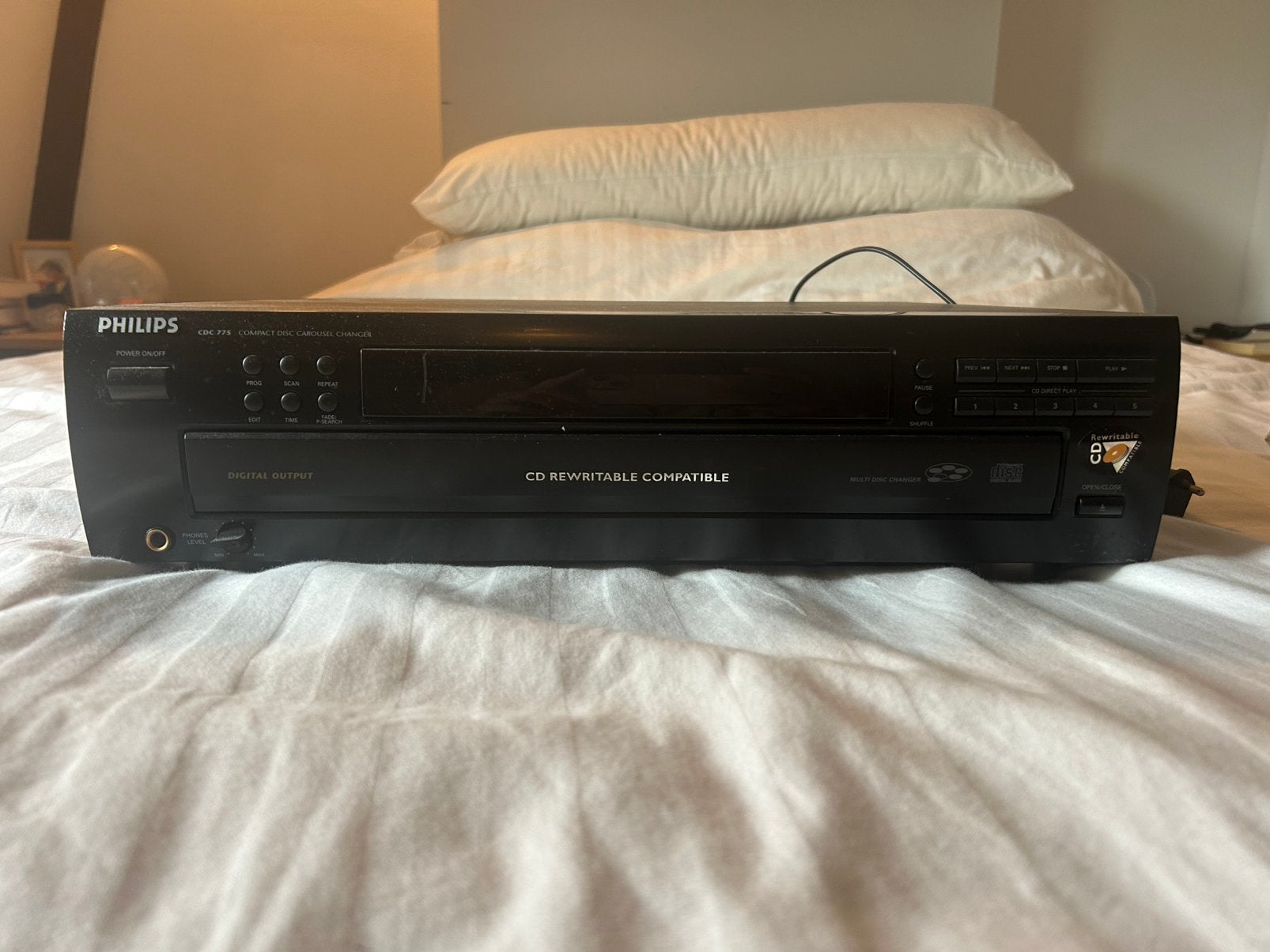 Cd speler, incl 5 cd-wisselaar, Ophalen, Gebruikt, Philips, Wisselaar