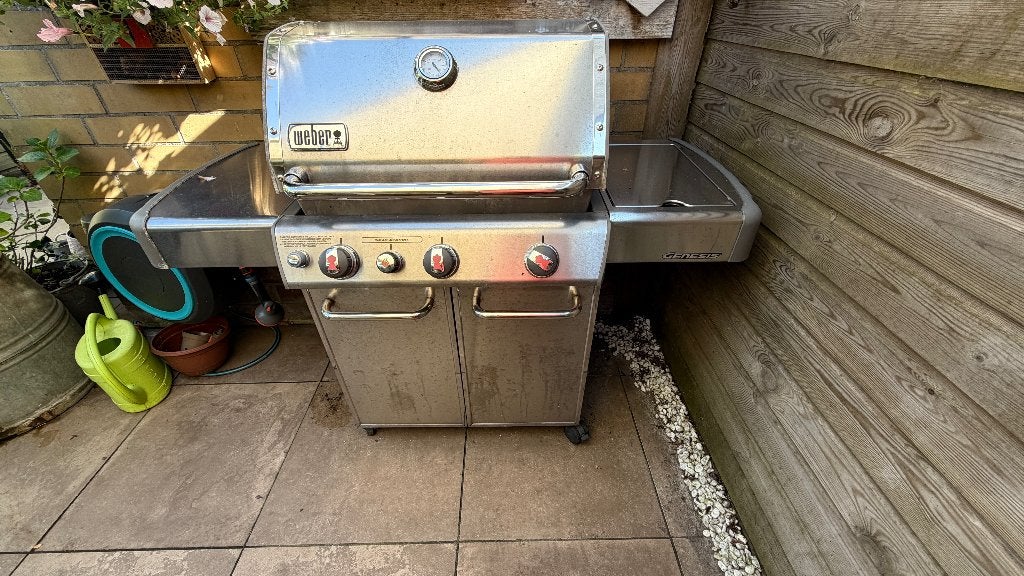 RVS Weber Genesis Gas BBQ, ook voor noodgevallen!, Tuin en Terras, Ophalen, Gebruikt, Weber