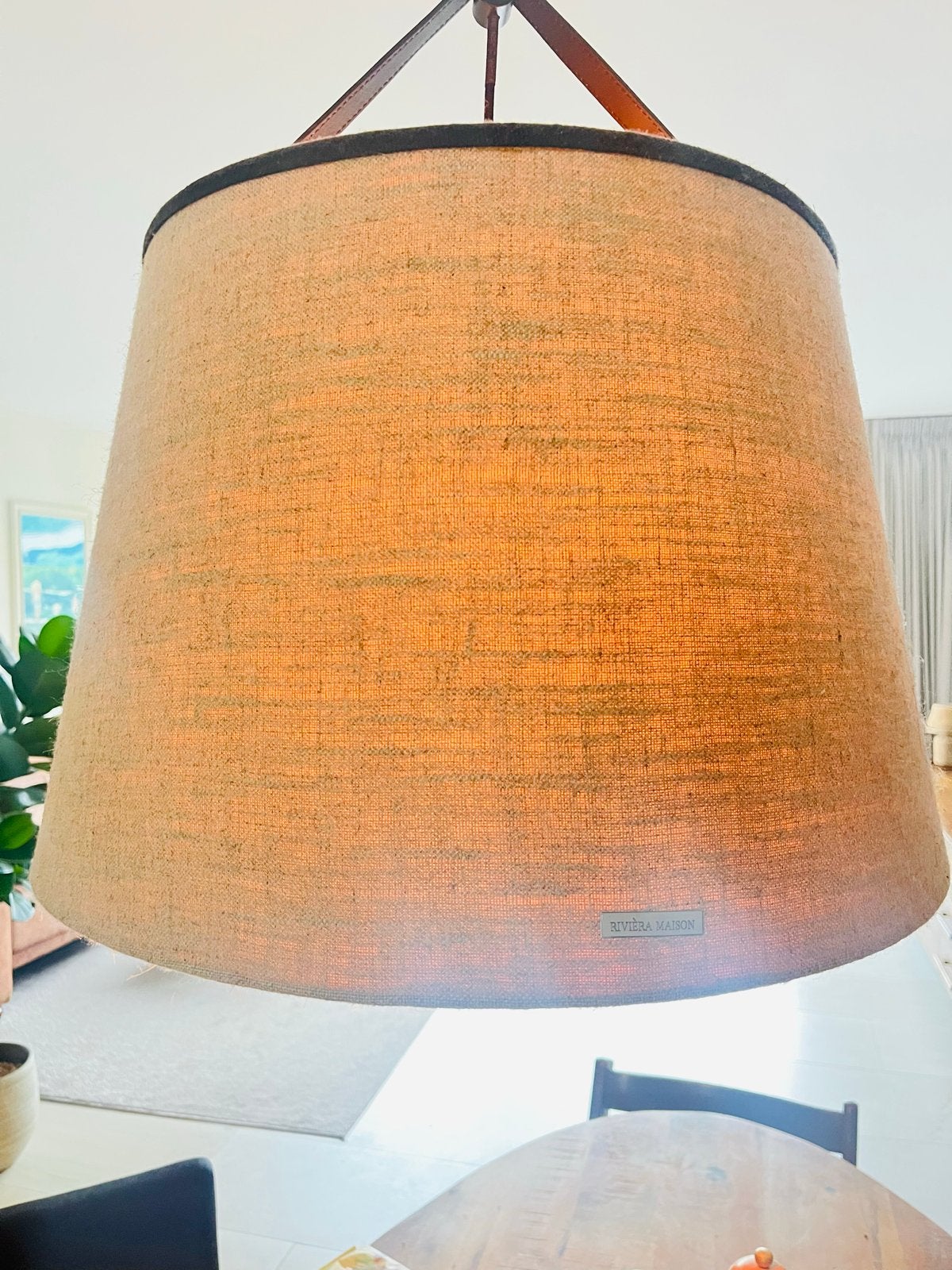 Riviera Maison Hanglamp - Stijlvolle Verlichting, Huis en Inrichting, Lampen | Hanglampen, Ophalen, Zo goed als nieuw, Stof, 75 cm of meer