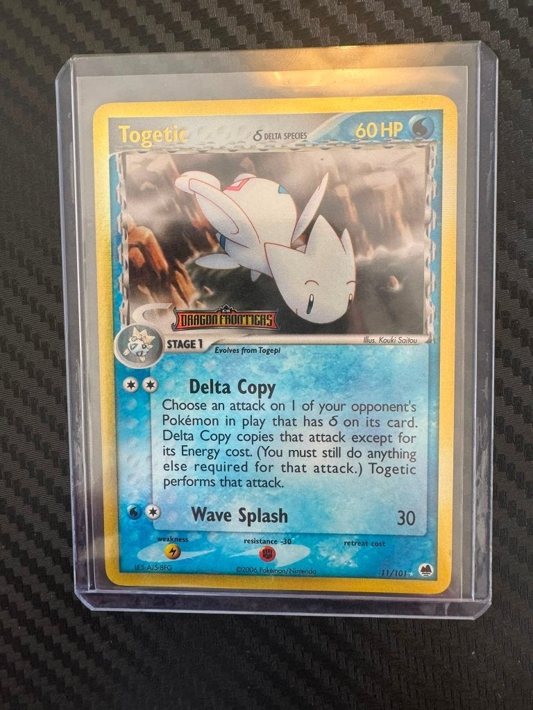 Togetic 11/101 Stamped Reverse Holo EX Dragon Frontiers, Ophalen of Verzenden, Zo goed als nieuw, Losse kaart, Foil