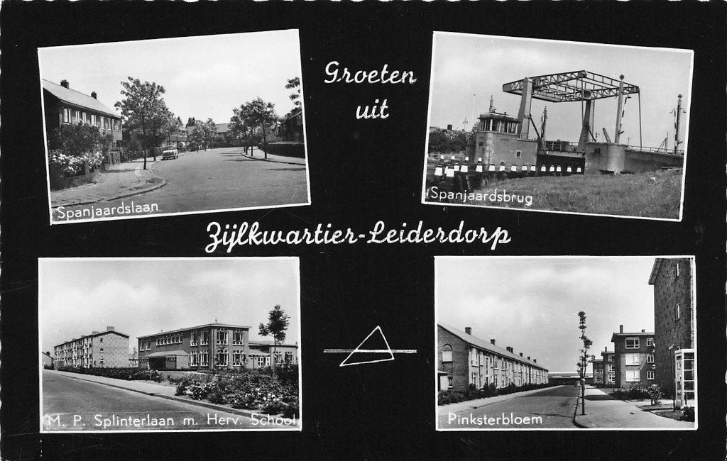 JP167 Leiderdorp Zijlkwartier 1962, Verzamelen, Ansichtkaarten | Nederland, Verzenden, 1960 tot 1980, Gelopen, Zuid-Holland