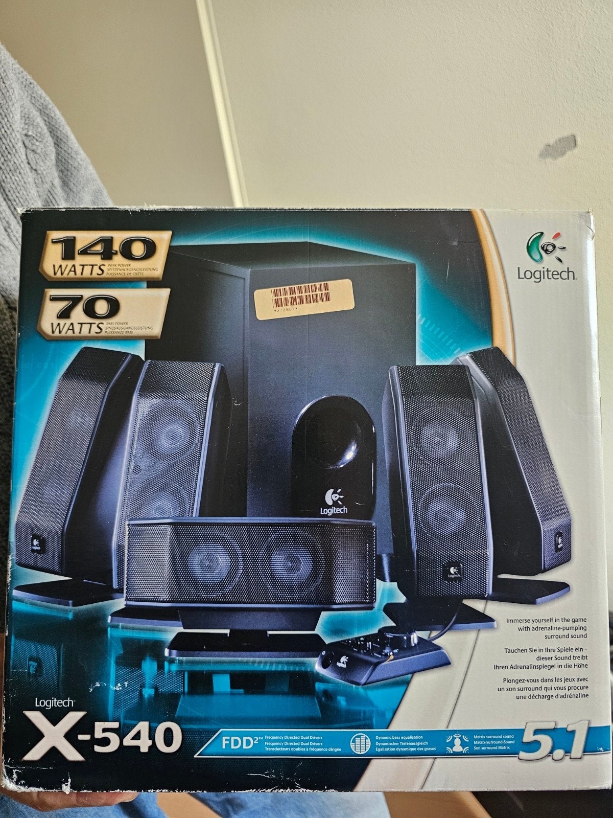 Logitech X 540 5 in 1 luidsprekersysteem, Computers en Software, Ophalen of Verzenden, Nieuw