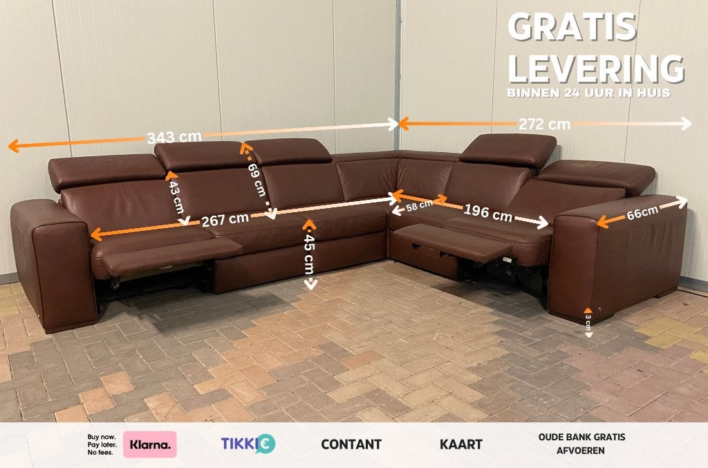 Natuzzi Editions B760 | Echt Leren Hoekbank, 150 tot 200 cm, Hoekbank, Ophalen of Verzenden, Zo goed als nieuw