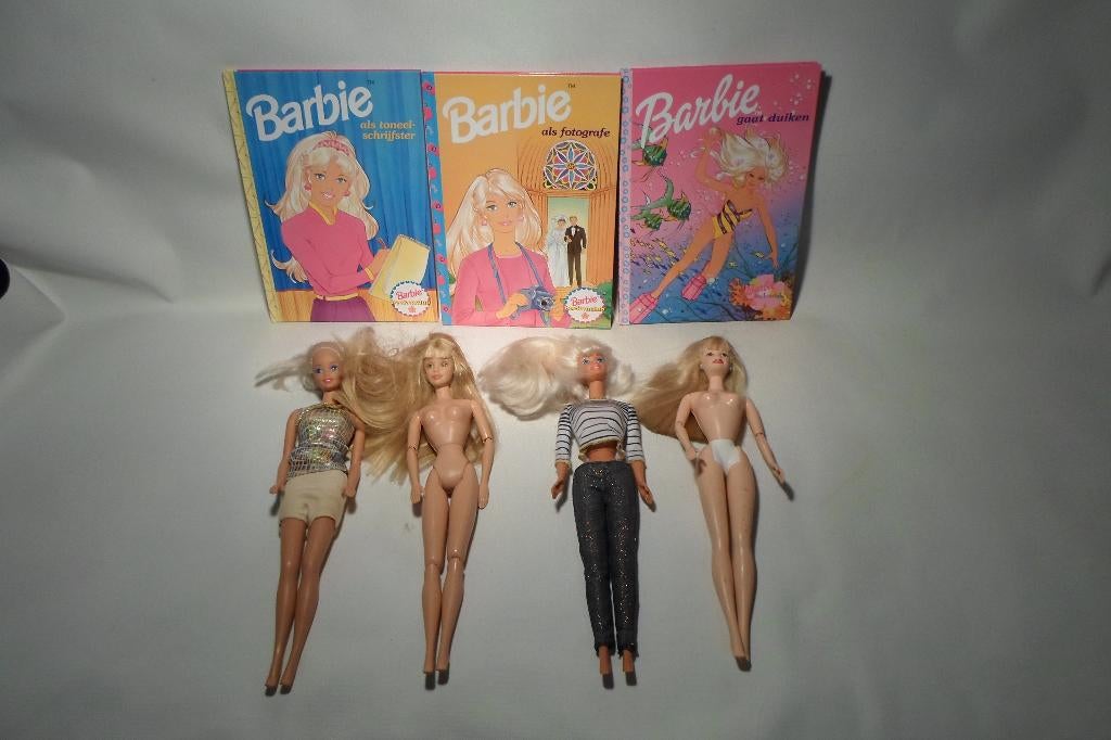 Vintage Barbie Poppen + Boeken, Ophalen of Verzenden, Gebruikt, Fashion Doll