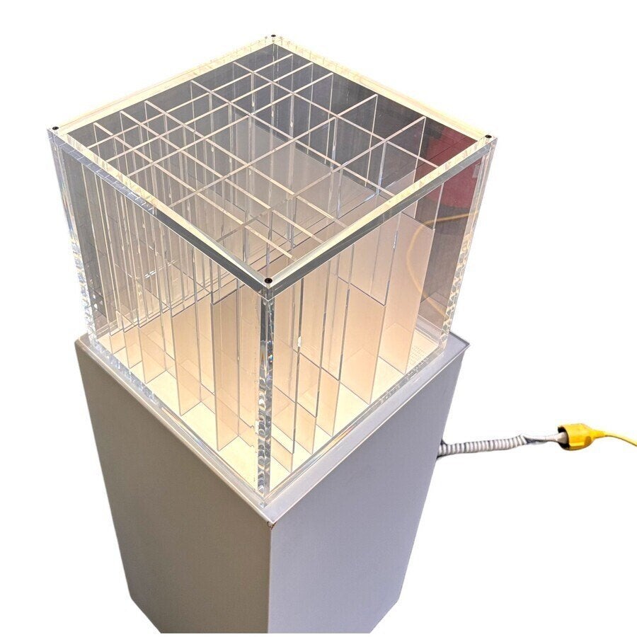 Nel Haringa (1941) & Fred Olijve (1937) - perspex lamp, Ophalen of Verzenden