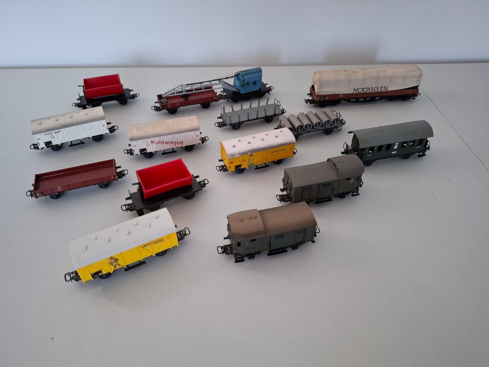 Marklin H0 15 diverse goederen wagons, Wisselstroom, Wagon, Ophalen of Verzenden, Zo goed als nieuw