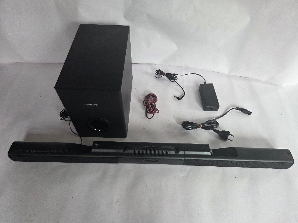 Philips Soundbar Speaker en Subwoofer set compleet, Ophalen of Verzenden, Met externe subwoofer, Zo goed als nieuw
