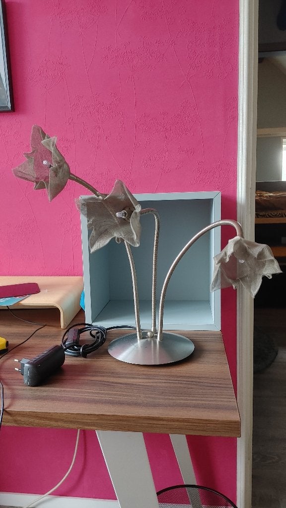 harco loor tafel lamp, Huis en Inrichting, 35 cm, Ophalen of Verzenden, Modern, Zilver