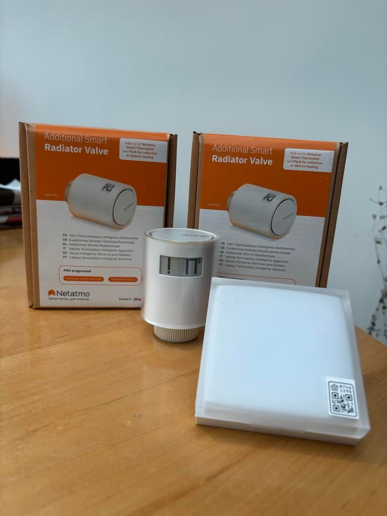 Netatmo slimme radiator knoppen, Thermostaat, Minder dan 30 cm, Minder dan 60 cm, Ophalen of Verzenden