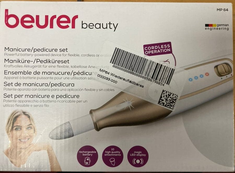 Beurer MP64 Manicure/Pedicure Set – Zo goed als nieuw, Ophalen of Verzenden, Zo goed als nieuw, Hand- en Voetverzorging