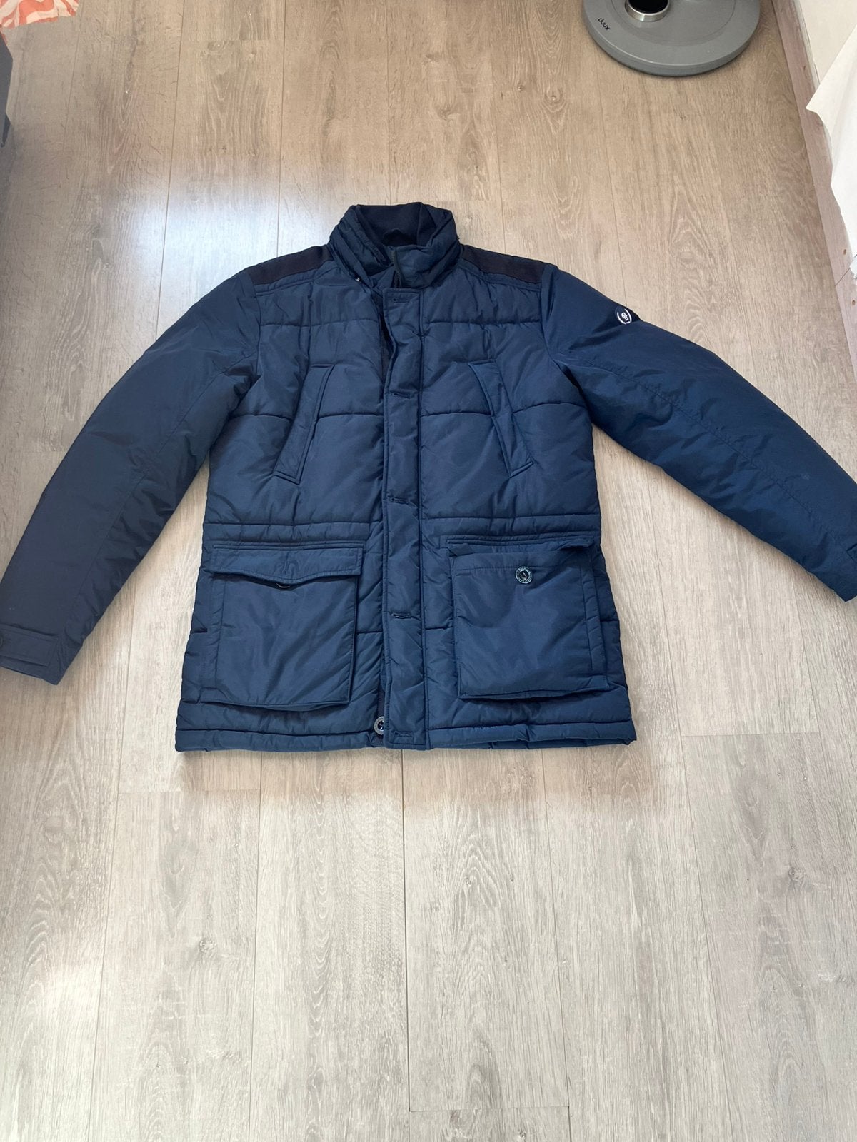 Blauwe Lewis en Clark winterjas XL, Ophalen, Zo goed als nieuw, Maat 56/58 (XL), Blauw