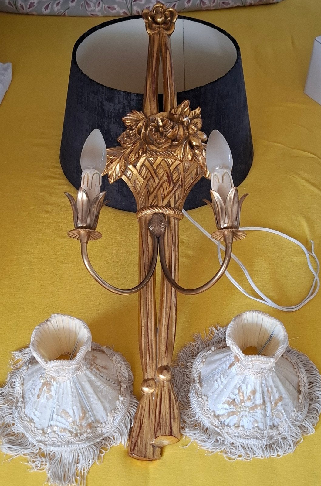 Prachtige Deknudt wandlamp Hollywood Regency, Ophalen of Verzenden