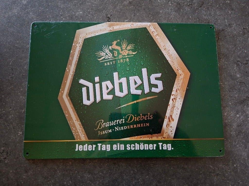 diebels bier mancave bord, Ophalen of Verzenden, Zo goed als nieuw, Reclamebord