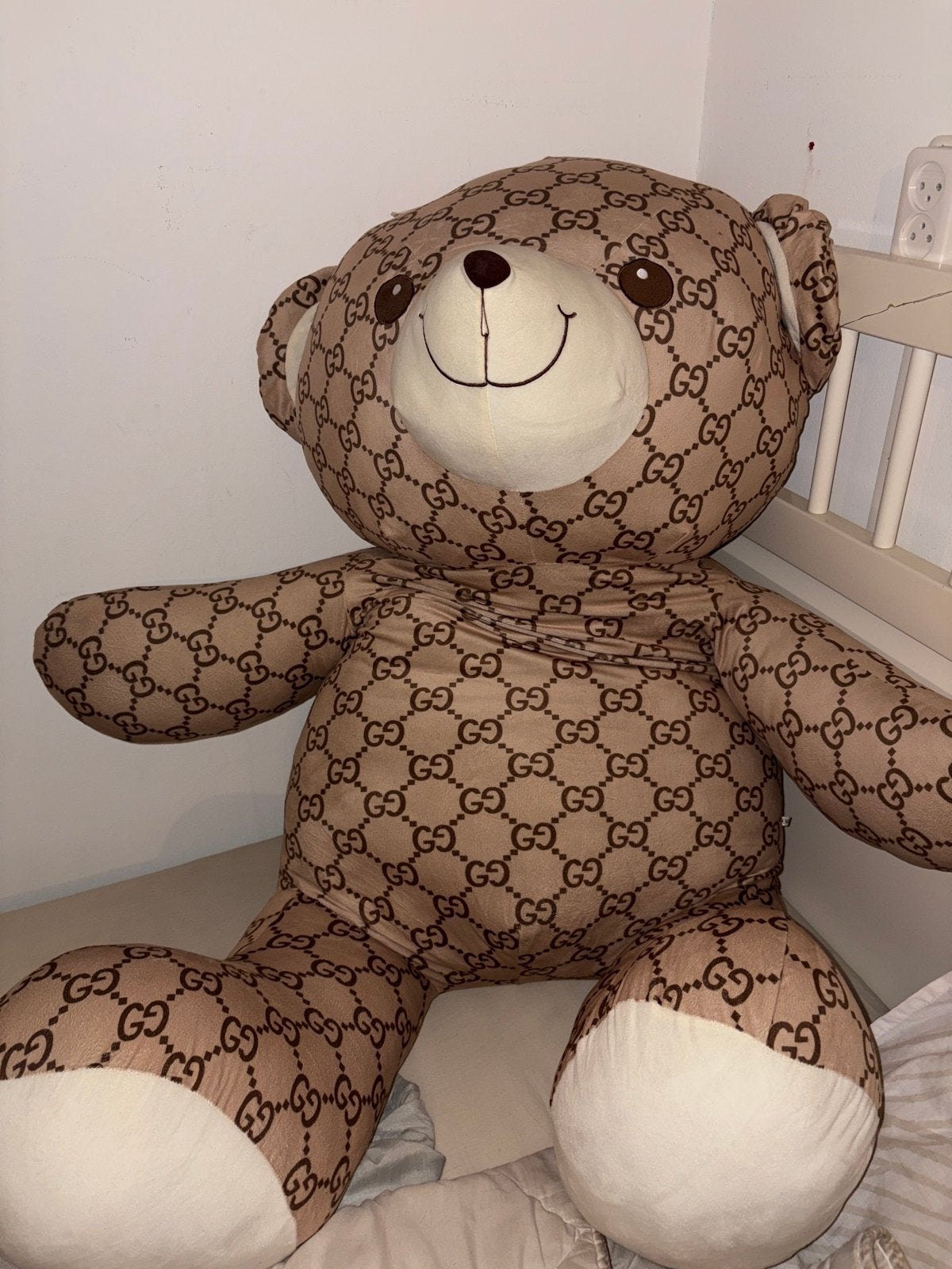 Grote Gucci-stijl Teddybeer Knuffel, Overige merken, Overige karakters, Beer, Ophalen of Verzenden