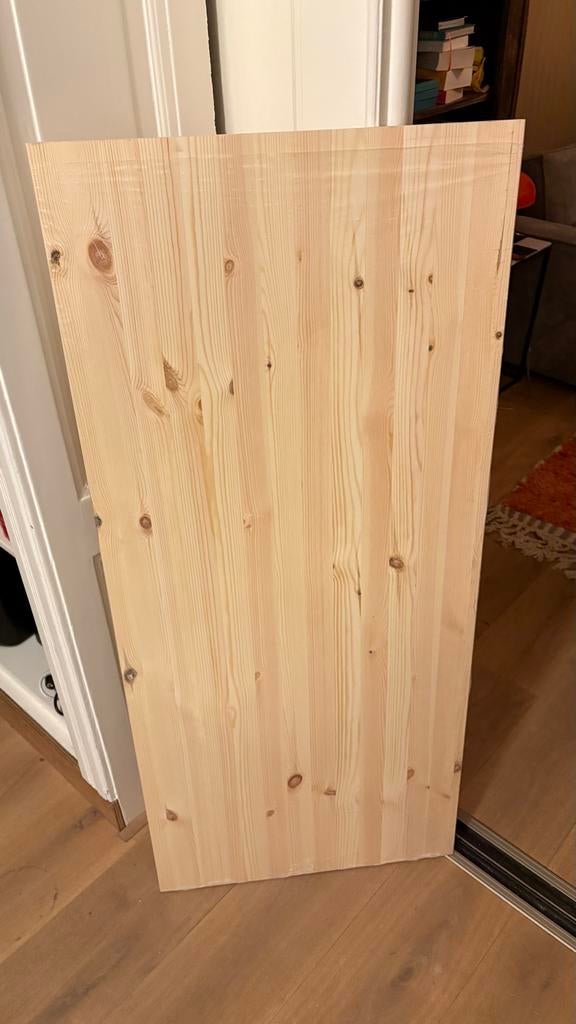 Grenen timmerpaneel verlijmd 18x600x350 mm, Ophalen, Minder dan 25 mm, Grenen, Zo goed als nieuw