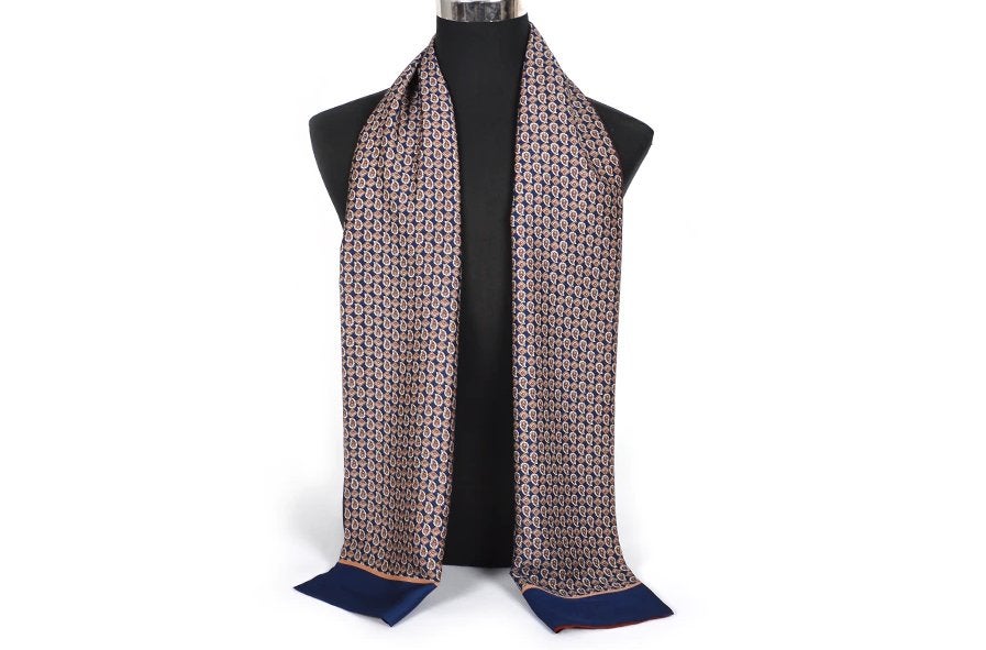 Blauwe patroon heren sjaal (kravat sjieke mode zijde das), Kleding | Heren, Mutsen, Sjaals en Handschoenen, Verzenden, Nieuw, Overige maten