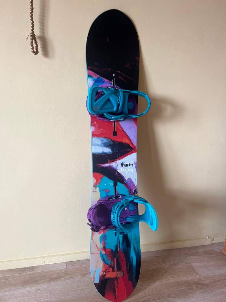 Burton compleet snowboard, bindingen + boots, Ophalen of Verzenden, Zo goed als nieuw, Bindingen