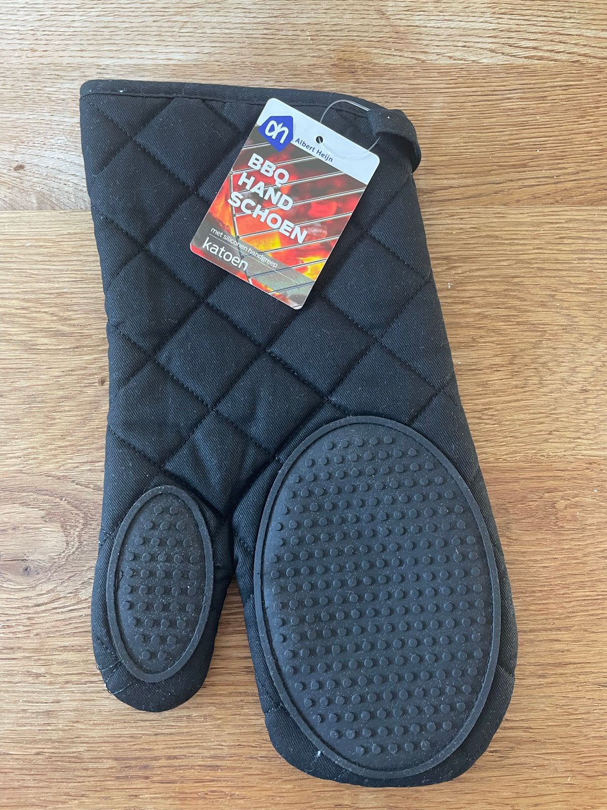 BBQ handschoen - Zwart, katoen met siliconen handgrepen, Ophalen of Verzenden, Nieuw