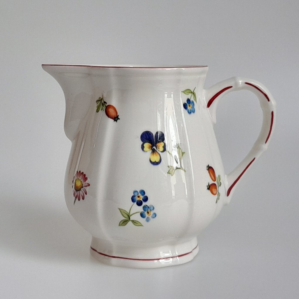 Villeroy & Boch Petite Fleur roomkan / melkkan - bloemen, Kan, Gebruikt, Klassiek, Villeroy & Boch