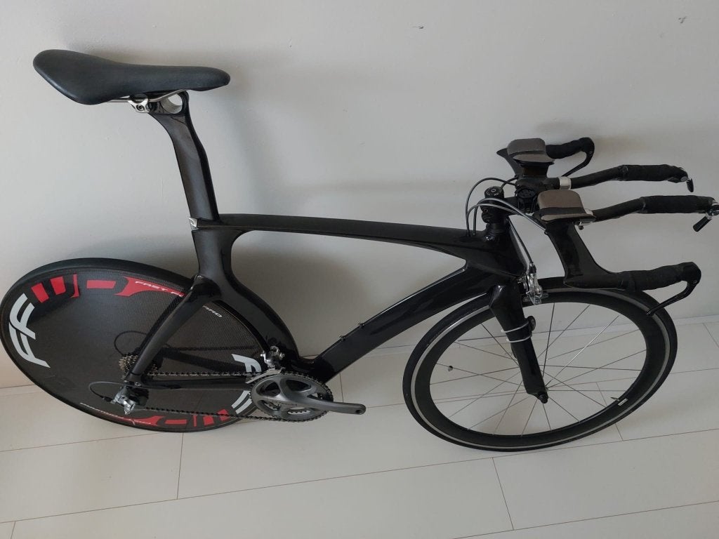 Carbon tijdritfiets, 28 inch, Gebruikt, Velgrem, Meer dan 20 versnellingen