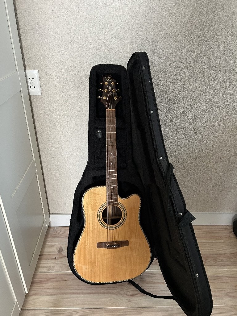 semi akoestische gitaar Greg Bennett, Ophalen, Zo goed als nieuw, Western- of Steelstringgitaar, Met koffer