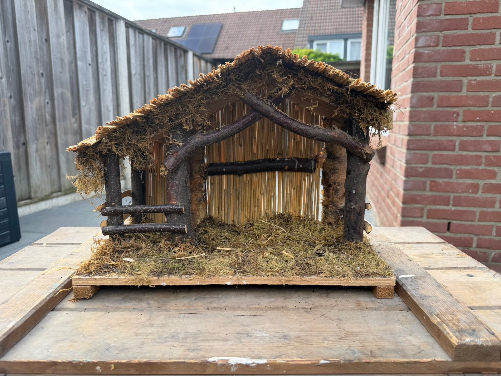 Zeer oude kerststal met veel accesoires,, Diversen, Ophalen, Gebruikt
