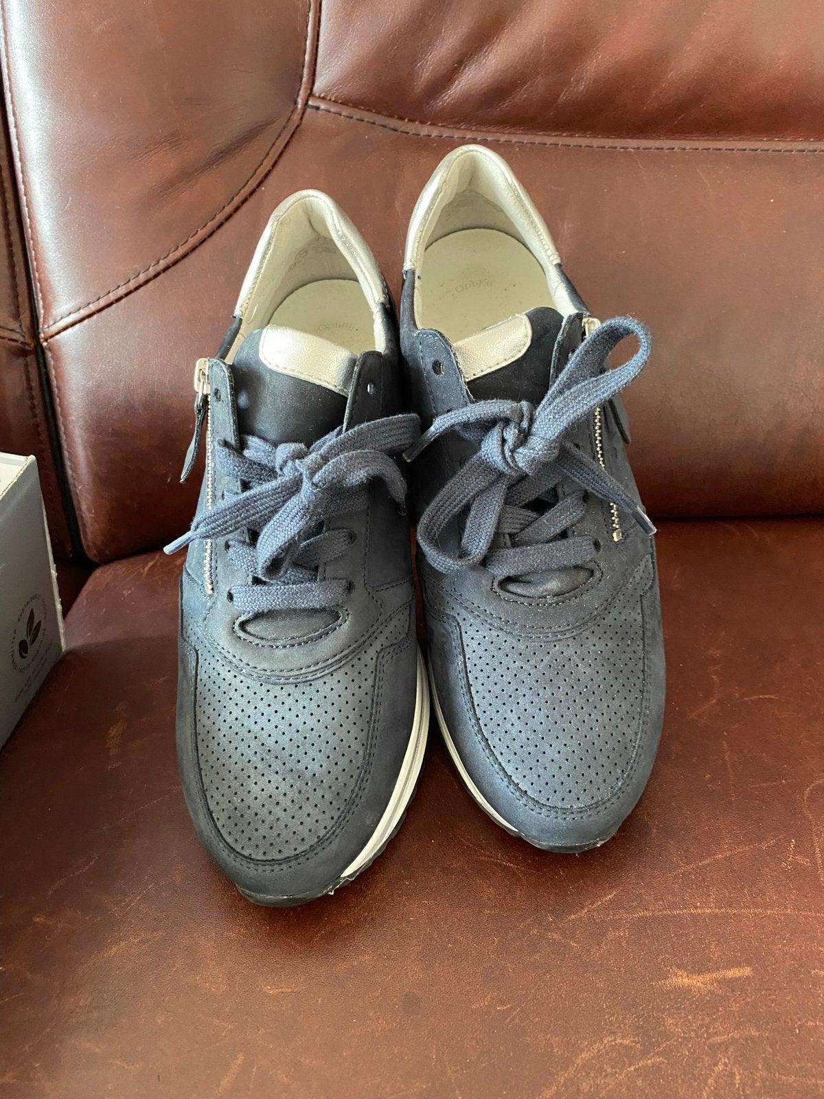 Gabor Comfort Nubuck/AmnesHT/Idra blauw/zilver (perf.), Ophalen, Blauw, Overige typen, Nieuw