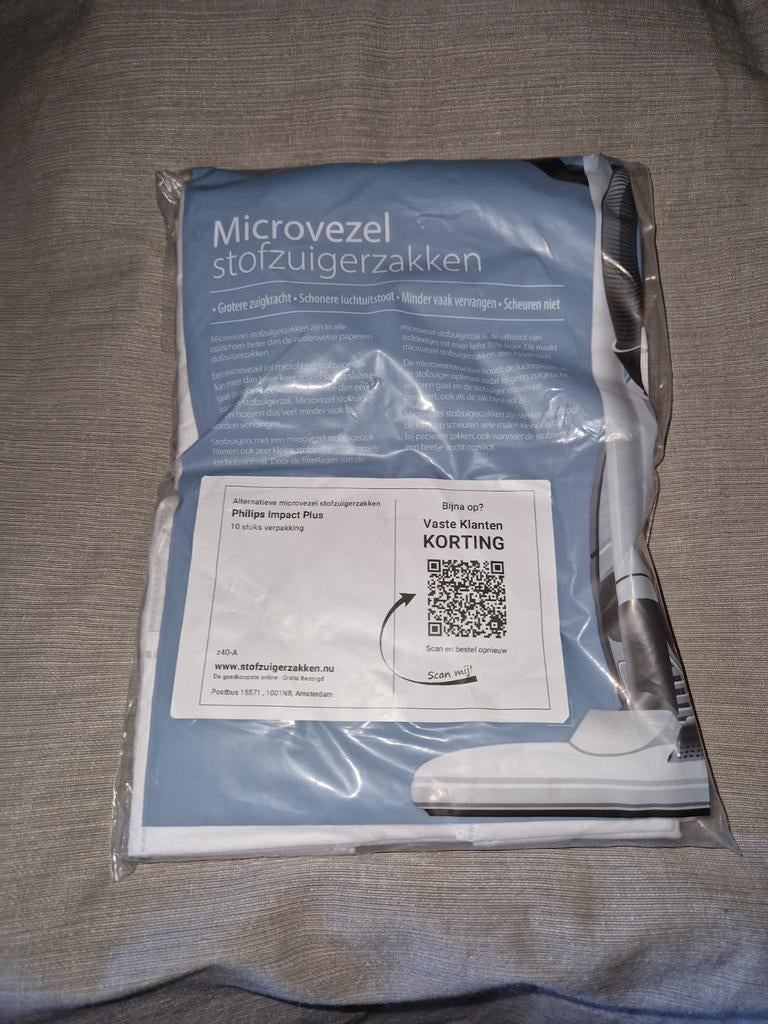 10 Microvezel Stofzuigerzakken voor Philips Impact Plus, Ophalen of Verzenden, Nieuw, Stofzak, Overige typen