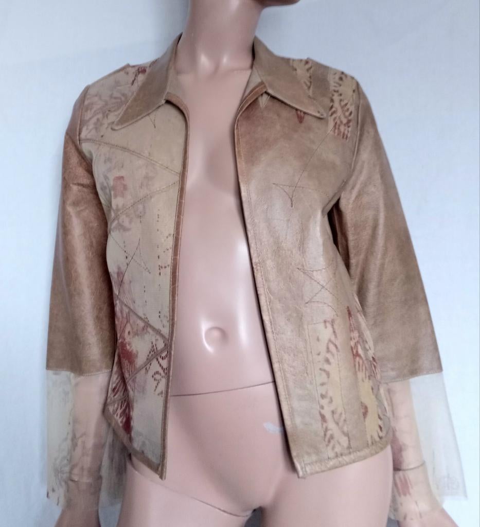 LEGATTE Leren Jasje , Maat 38, Verzenden, Zo goed als nieuw, Maat 38/40 (M), Beige