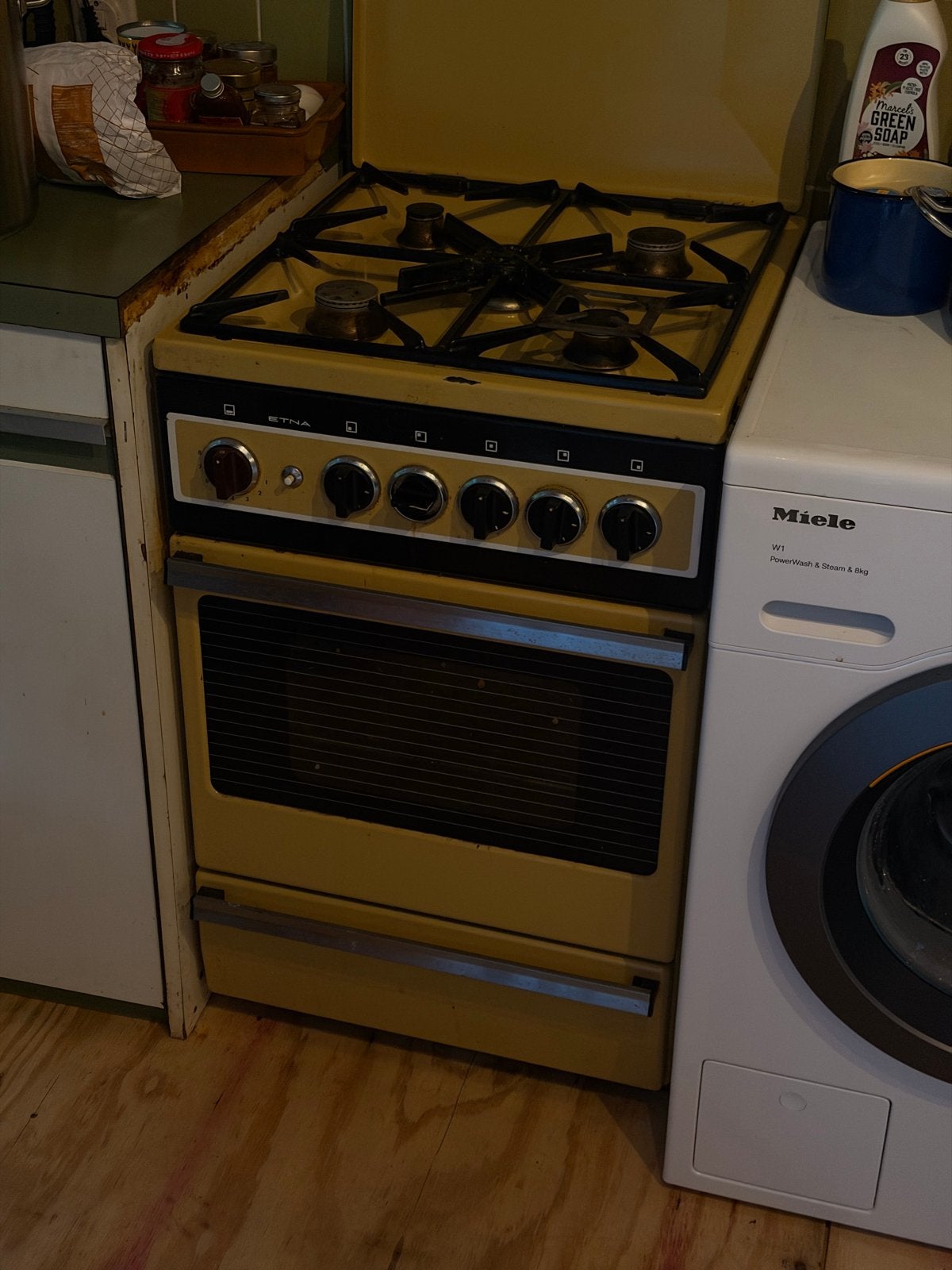 Vintage ETNA Fornuis - Charmant Gasfornuis met oven, Ophalen, Gebruikt, 4 kookzones, Gas