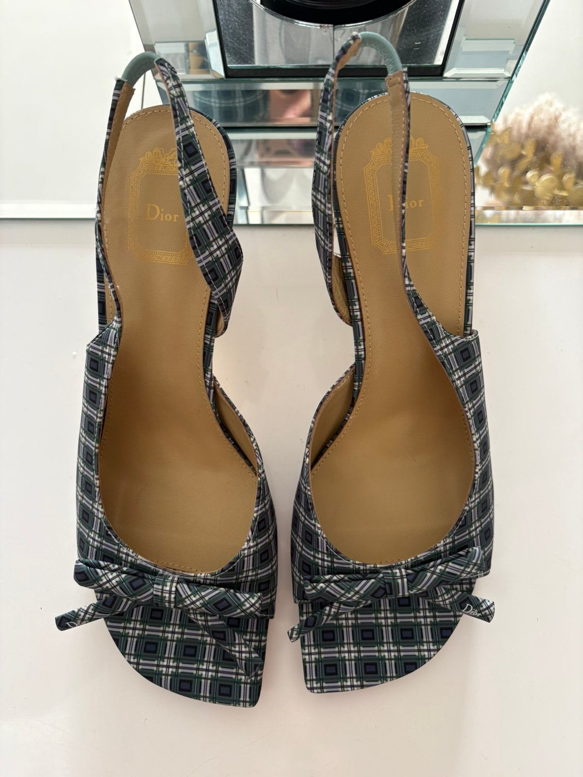 Dior bow slingback hakken, Ophalen, Zo goed als nieuw, Zwart, Sneakers of Gympen
